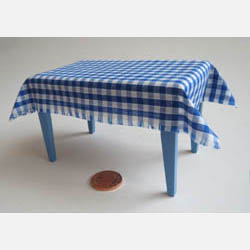Blue Gingham Tablecloth